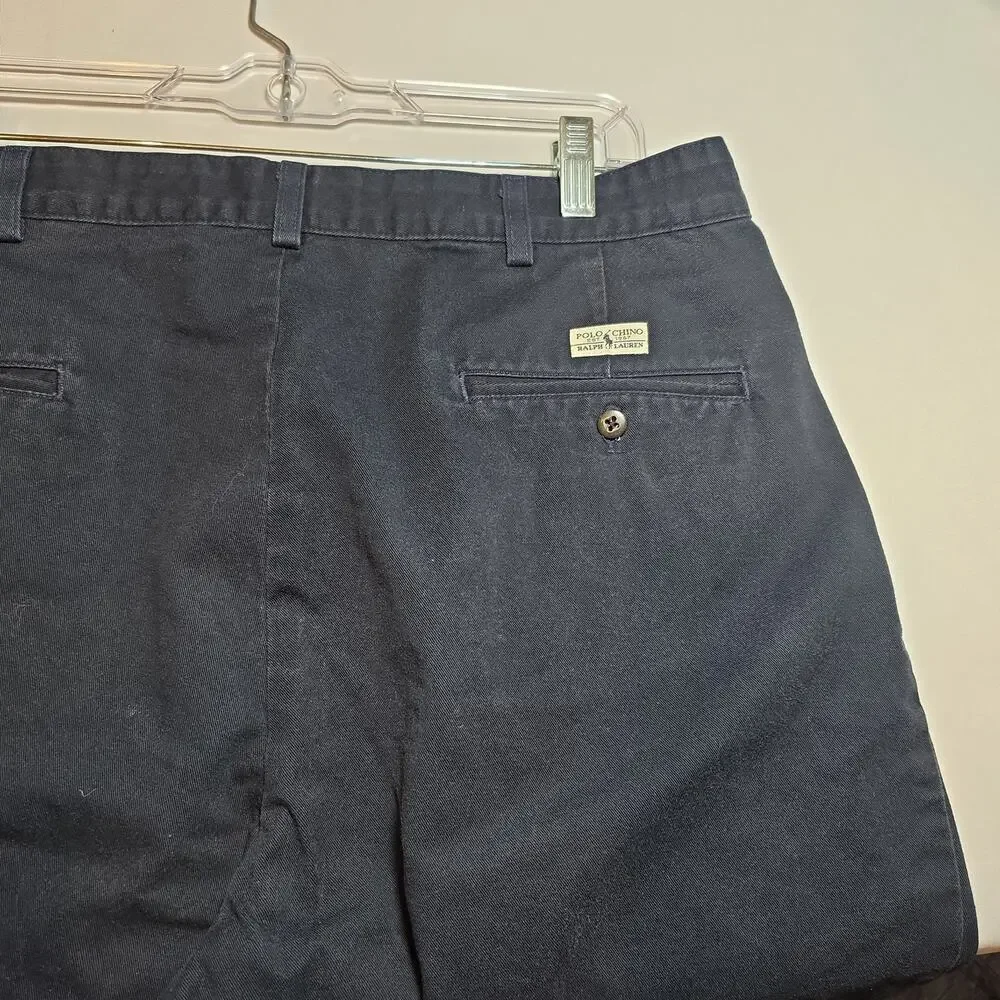 VTG Polo Ralph Lauren Shorts Men 36 Navy Blue 8